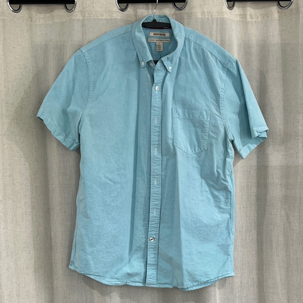 Goodfellow Men's Sky Blue Casual Button Down Shirt
